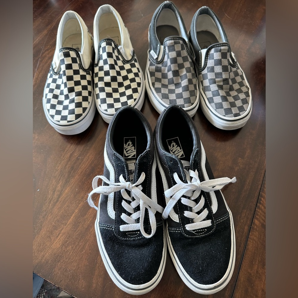 Vans Black| Black and White Checkered | Black Gray Checkered